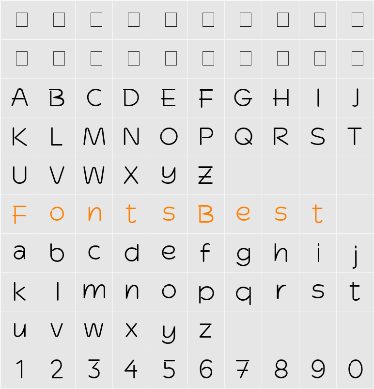 Dinko SSi Character Map
