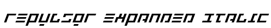 Repulsor Expanded Italic Font Image