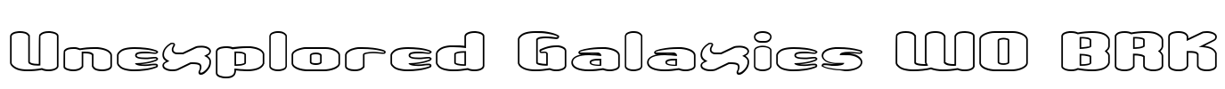 Unexplored Galaxies WO BRK Font Image