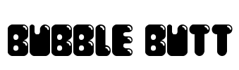 Bubble Butt Font Image