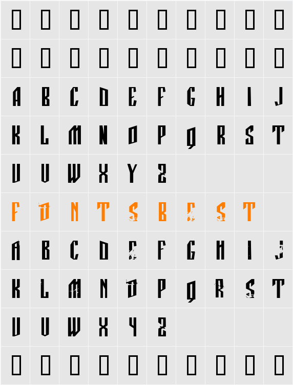 Manastirka Character Map