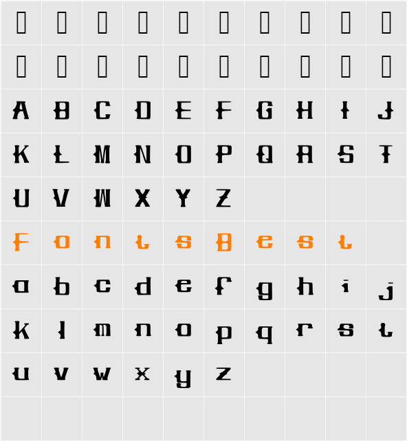 Jewell Character Map