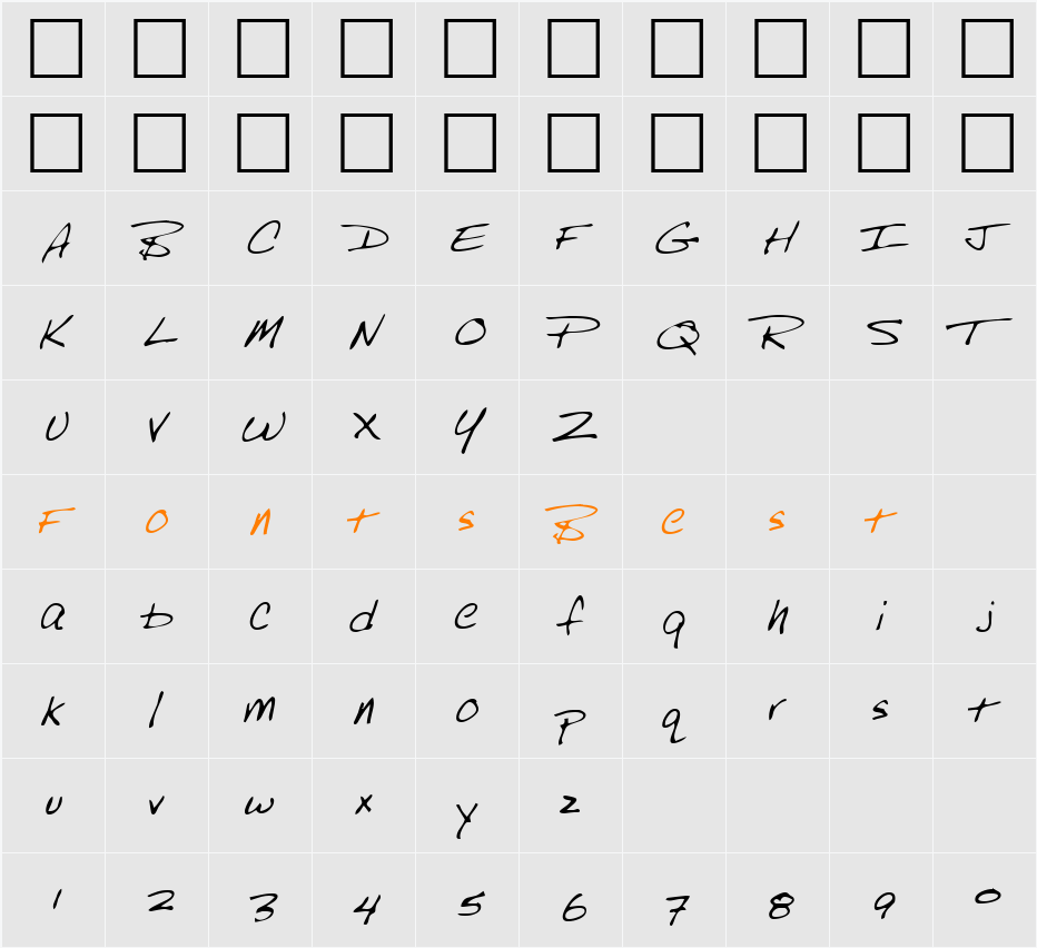LEHN249 Character Map