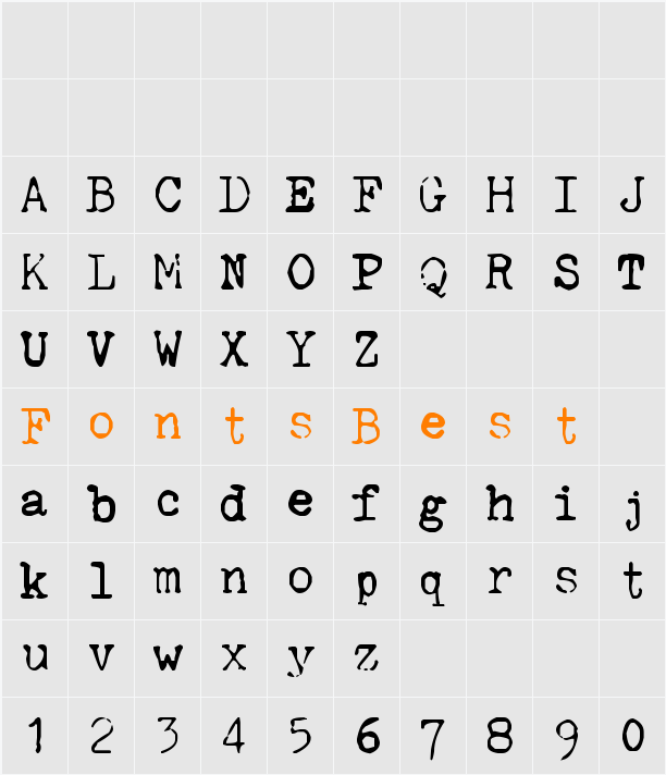 SilentHunterIII Font Character Map