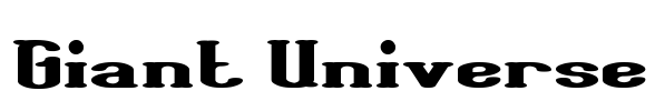 Giant Universe Font Image