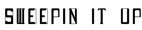 Sweepin It Up Font Image