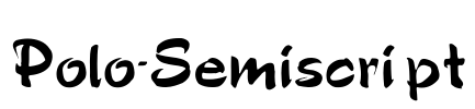 Polo-Semiscript Font Image