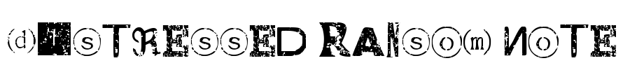 Distressed Ransom Note Font Image