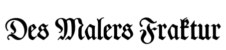 Des Malers Fraktur Font Image