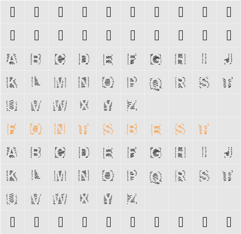 GaelleNumber6 Character Map