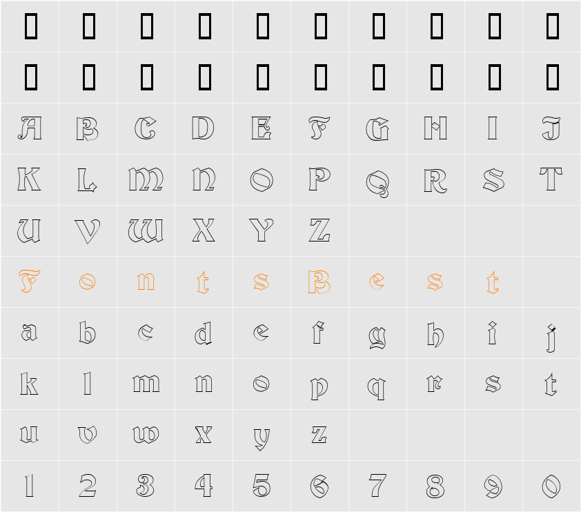 Brandywine-Hollow Character Map