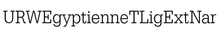 URWEgyptienneTLigExtNar Font Image