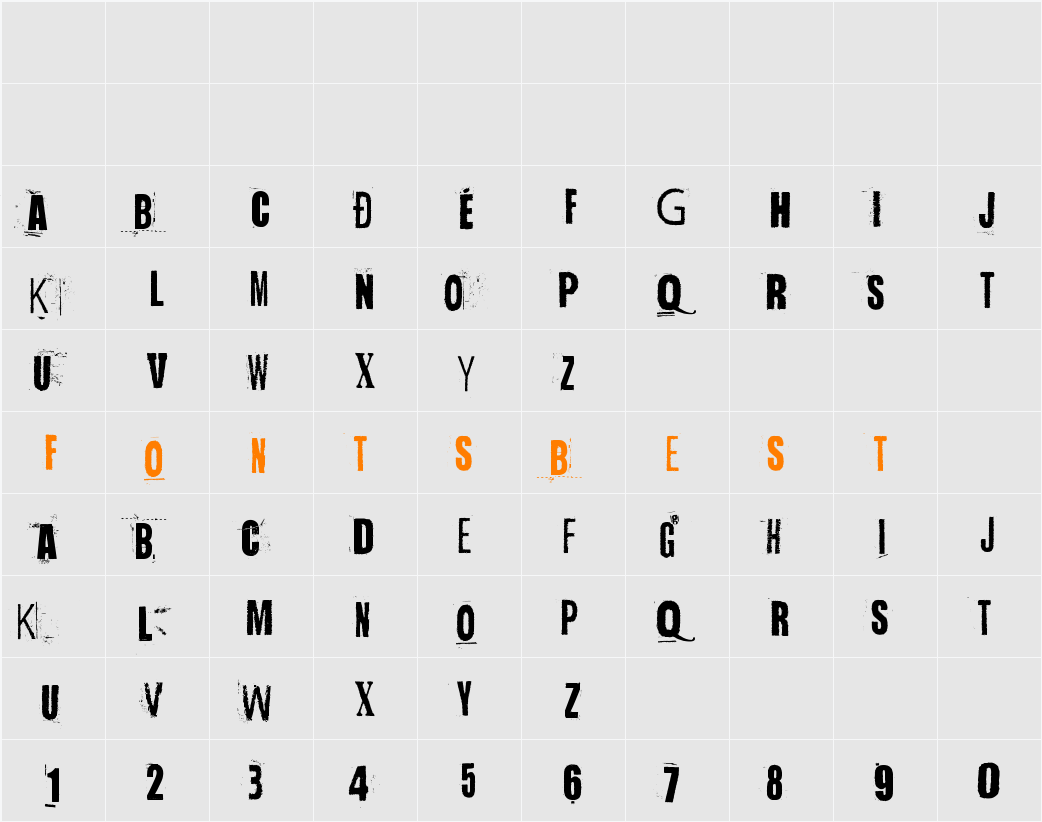 Handful of Nothing Character Map