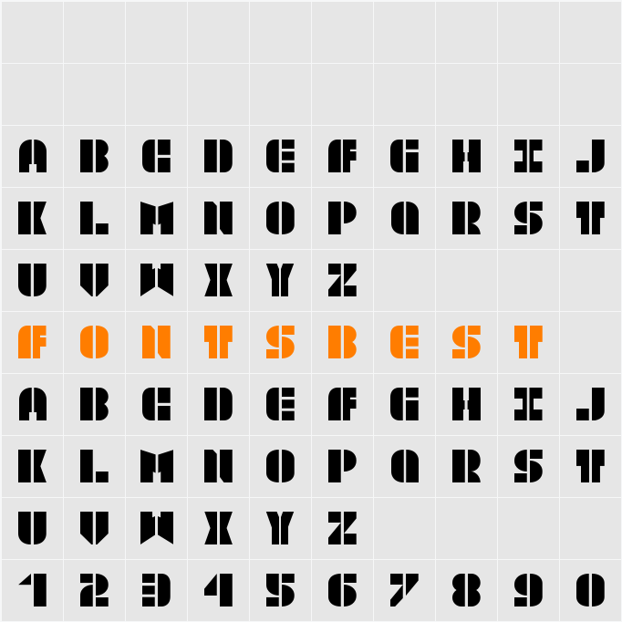 TextBox Stencil Character Map