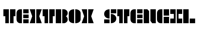 TextBox Stencil Font Image
