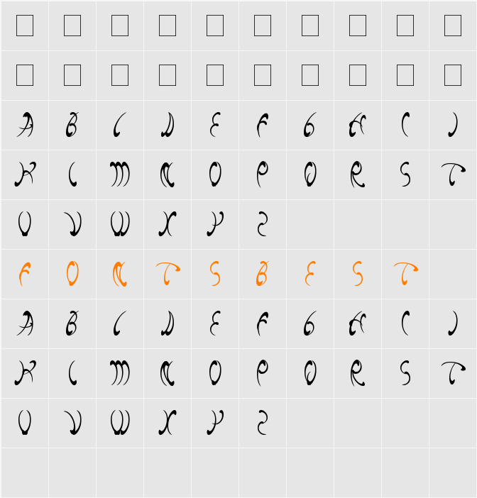 fish bone Character Map