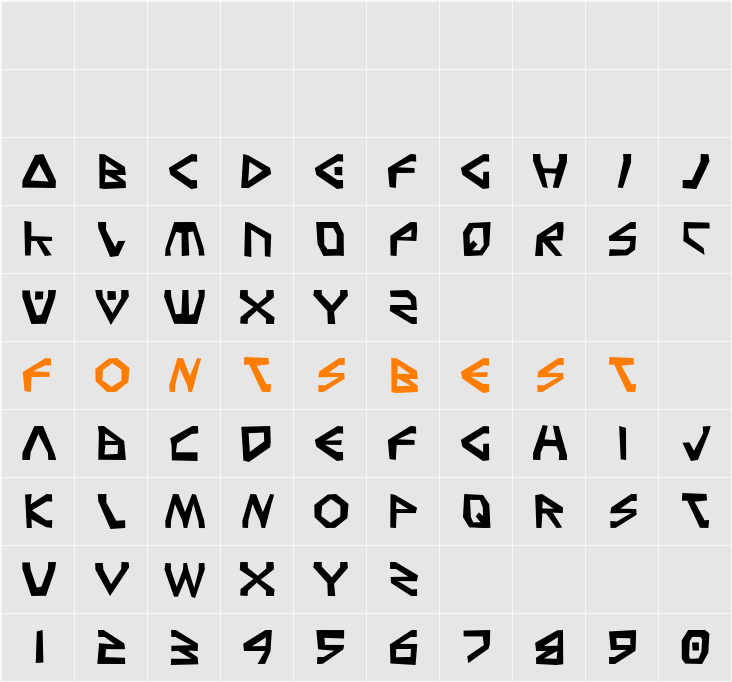 Terra Firma Rough Character Map