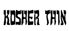 Kosher Thin Font Image