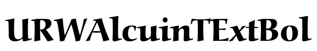 URWAlcuinTExtBol Font Image
