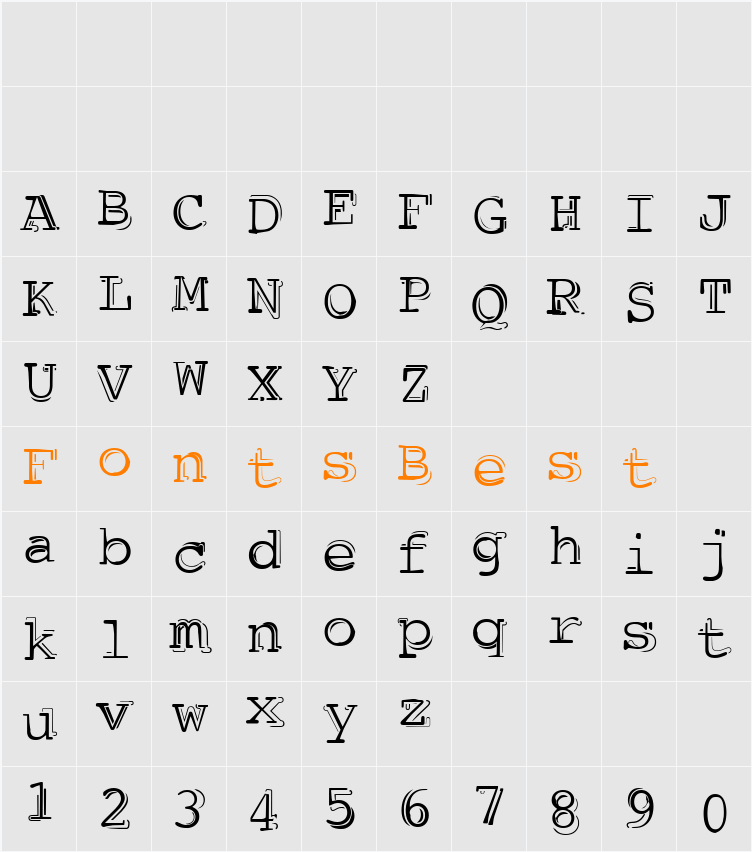 dubble trubble Character Map