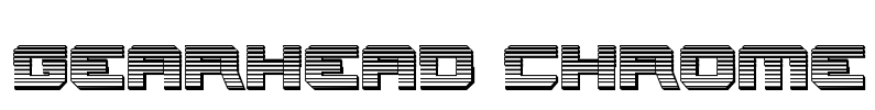 Gearhead Chrome Font Image
