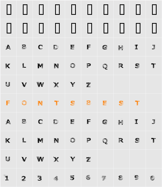 Font to a Chainsaw Character Map