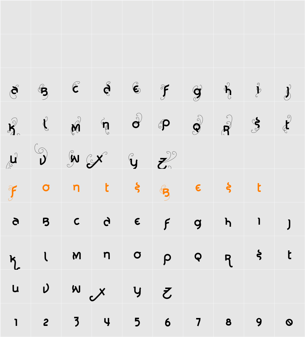 Vtks Noba Character Map