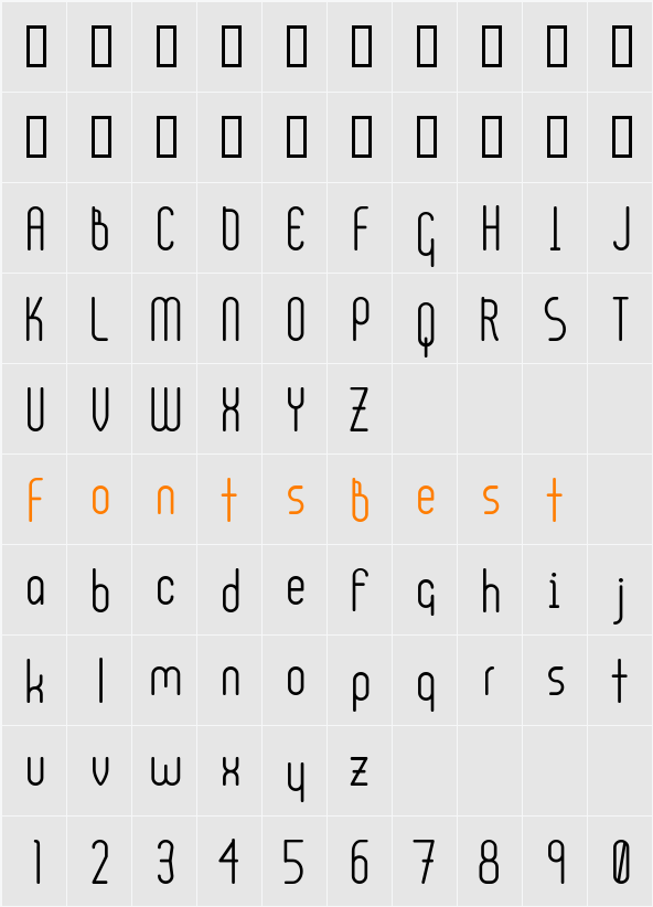 Ultura Character Map