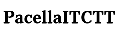 PacellaITCTT Font Image