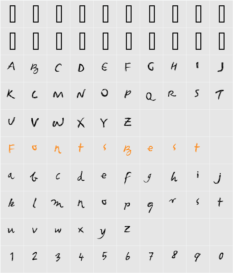 Foxgrunge Character Map