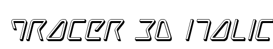 Tracer 3D Italic Font Image
