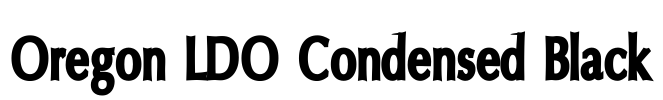Oregon LDO Condensed Black Font Image