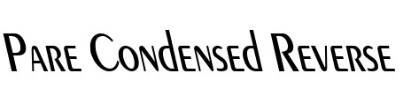 Pare Condensed Reverse Font Image