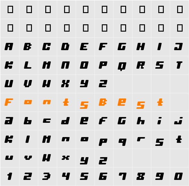 Pormask Remix Character Map
