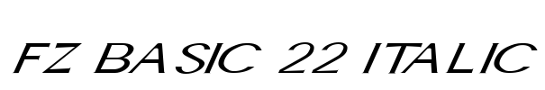 FZ BASIC 22 ITALIC Font Image