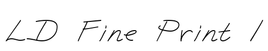 LD Fine Print 1 Font Image