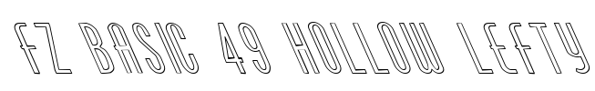 FZ BASIC 49 HOLLOW LEFTY Font Image