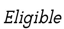 Eligible Font Image
