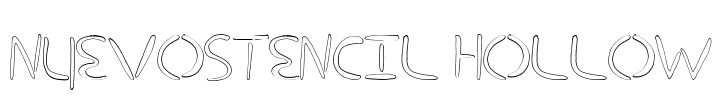 nuevostencil hollow Font Image