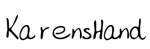 KarensHand Font Image