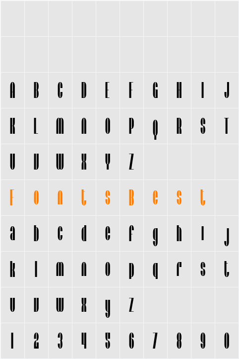 SF Baroquesque Character Map