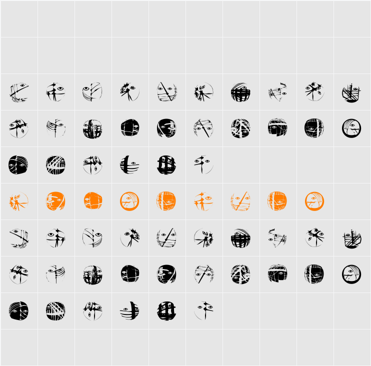EclectHeads Character Map