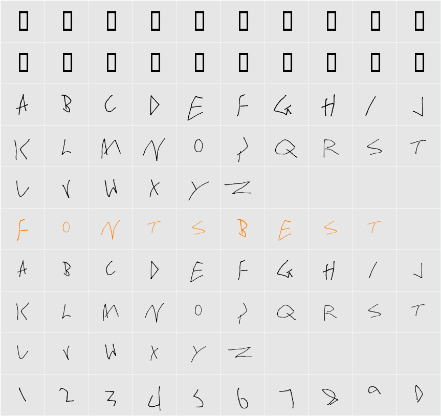 Broke Character Map