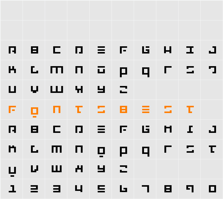 Repulsor Expanded Character Map