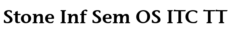 Stone Inf Sem OS ITC TT Font Image