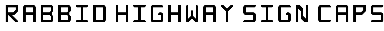Rabbid Highway Sign Caps Font Image