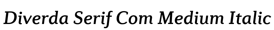 Diverda Serif Com Medium Italic
