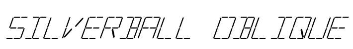 Silverball Oblique Font Image