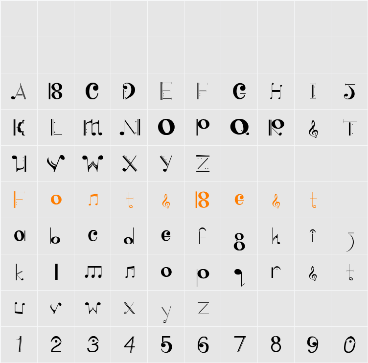 Sing With Me Character Map