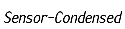 Sensor-Condensed Font Image